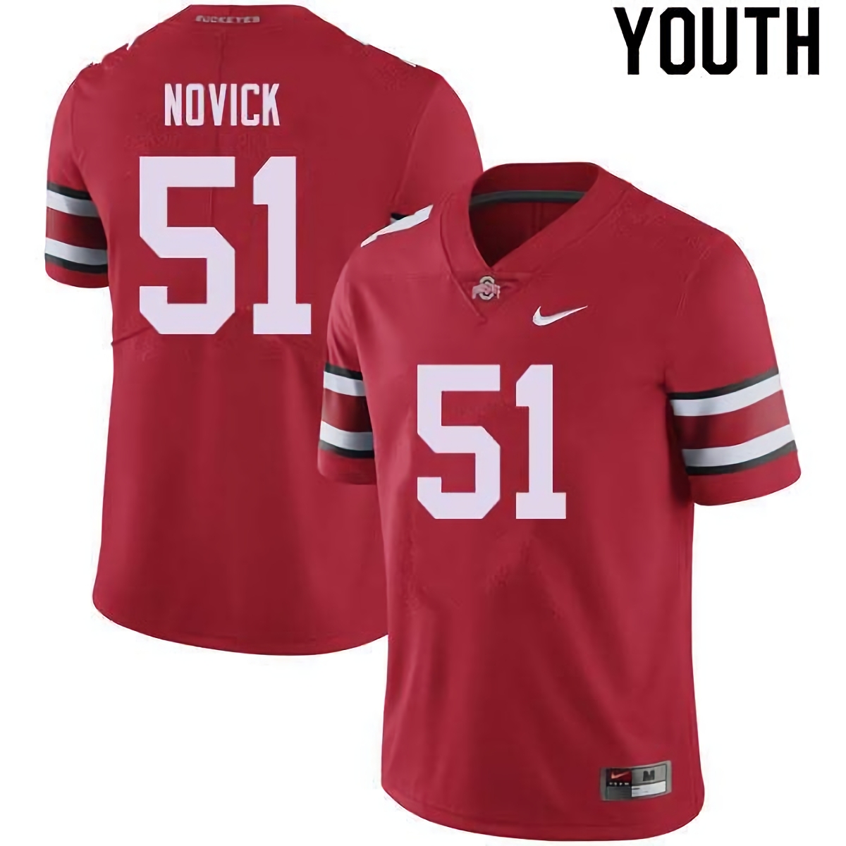 Brett Novick Ohio State Buckeyes Youth NCAA #51 Nike Red College Stitched Football Jersey EOQ8756EV